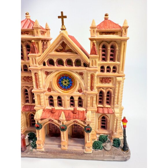 Christmas Village Collectible | Lemax Caddigton All Saints Cathedral Lighted - Picture 15 of 16